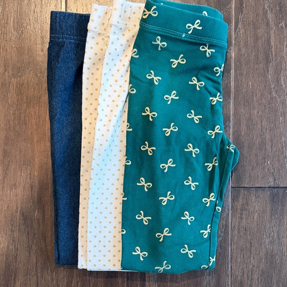 Crewcuts Other - Crewcuts Teal, Cream, and Navy Kids' Leggings Trio